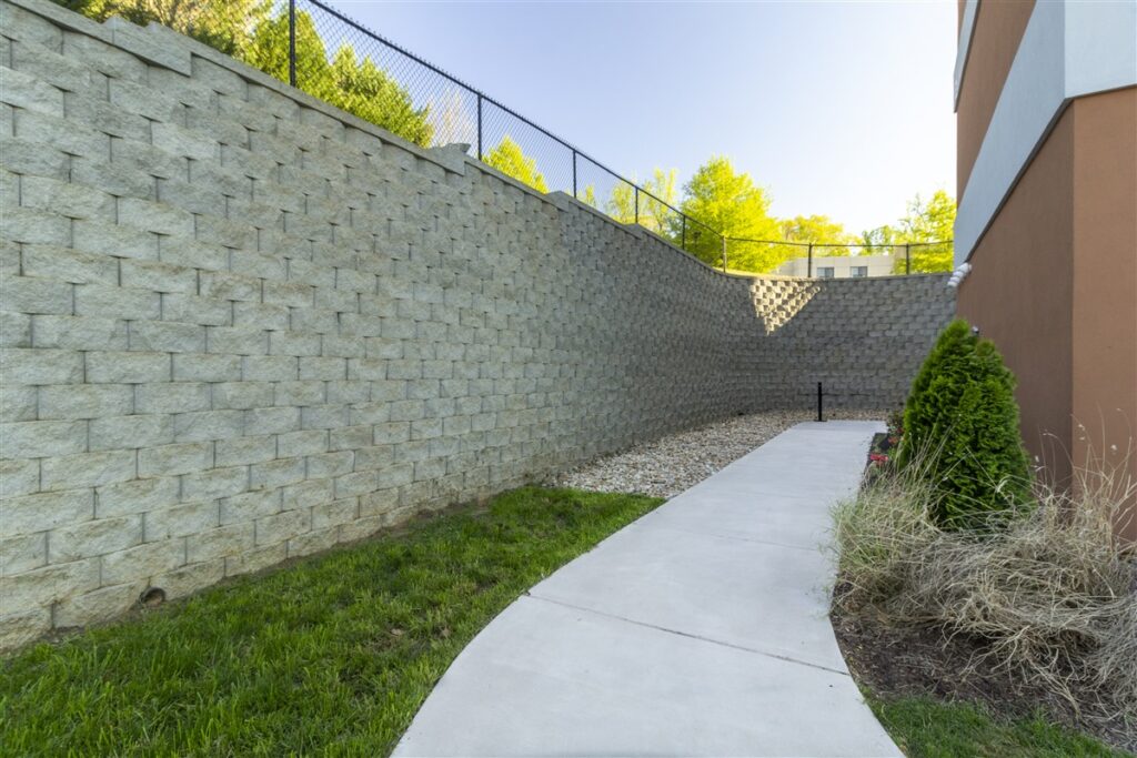 concrete retaining wall tall