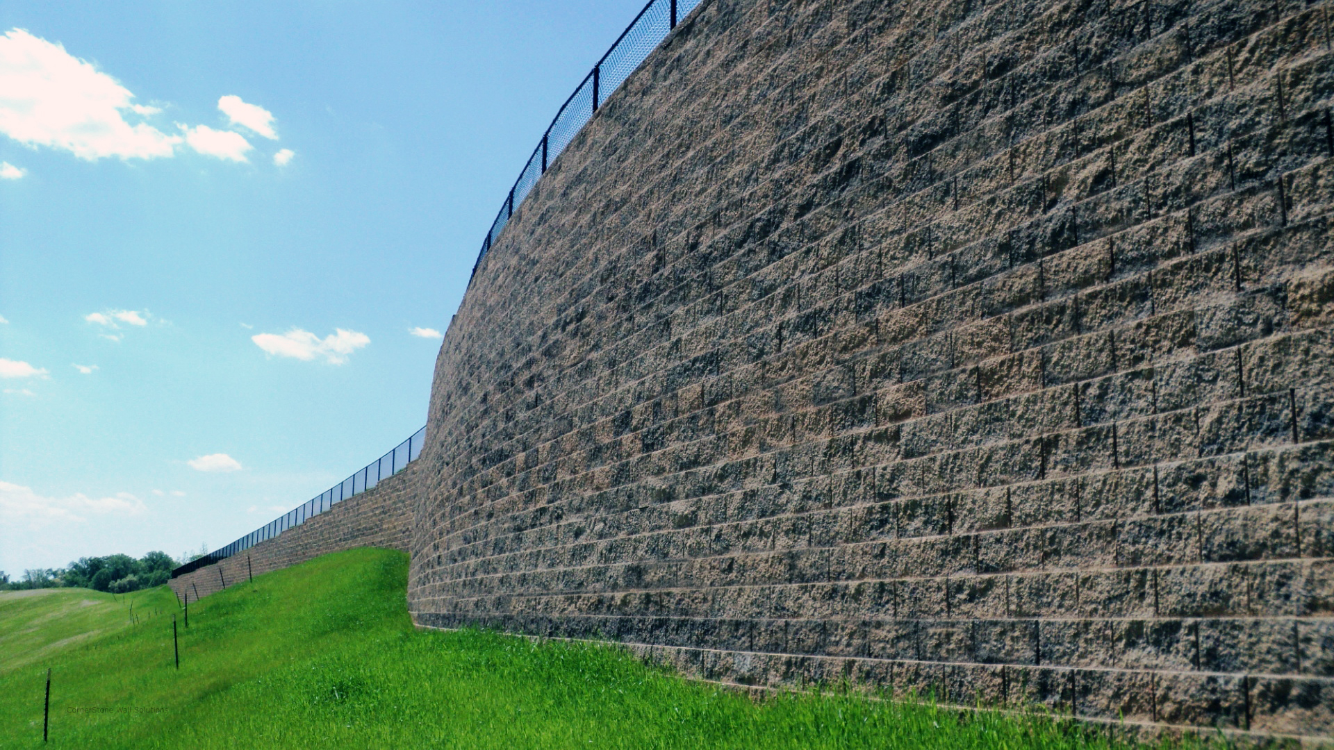 large scale retaining wall